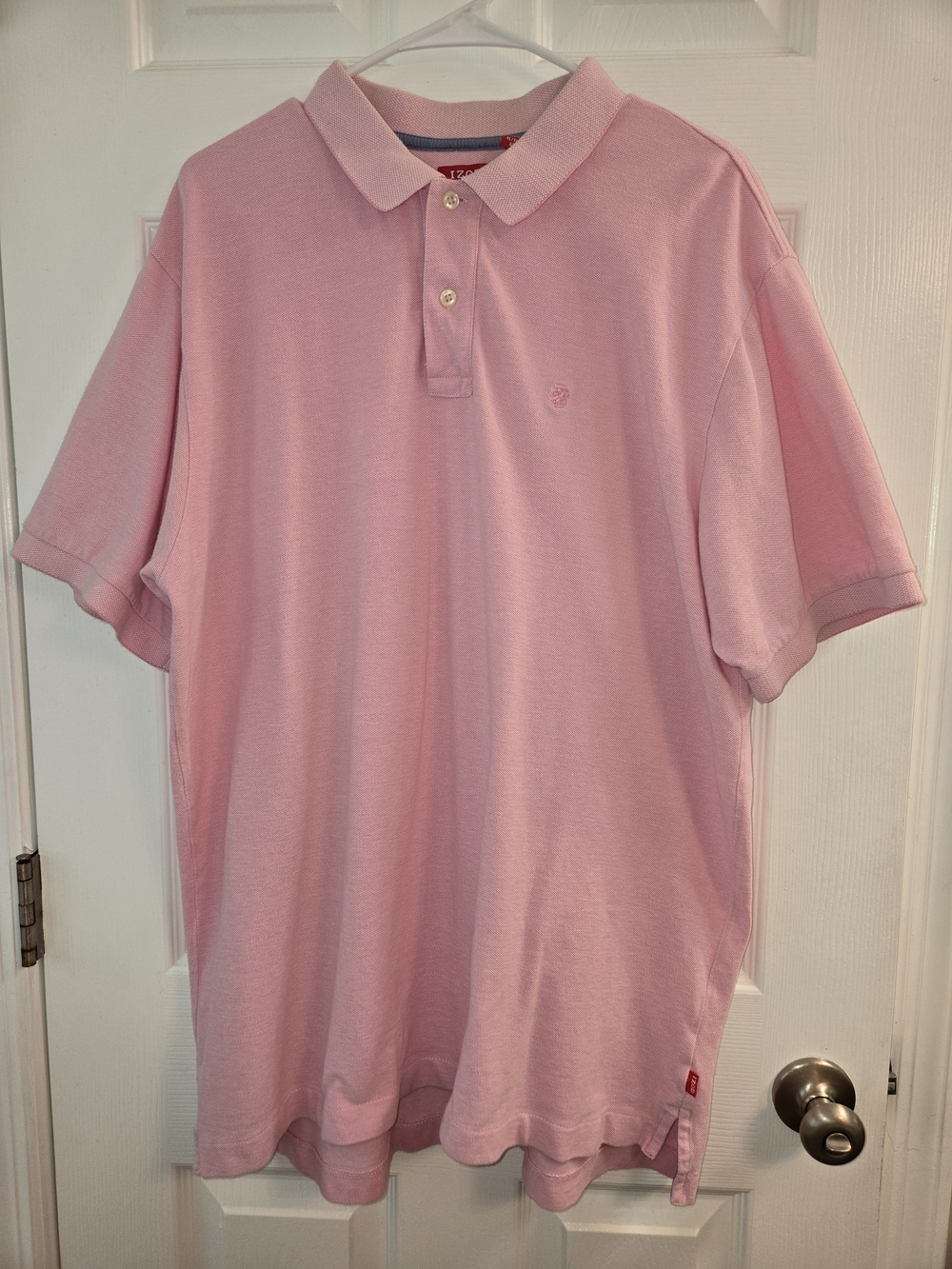 Izod Men's Relaxed Fit Cotton Light Pink Polo Shirt XL
